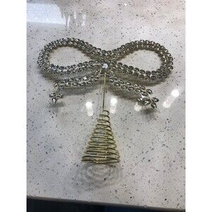 Rhinestone bow tree topper